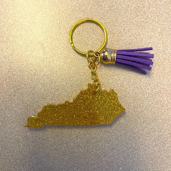 Hand Crafted Accessories - Handmade U.S. State Keychain - Kentucky